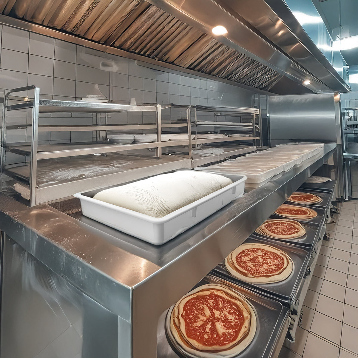 Caja de polipropileno para masa de pizza 3.1" | Rhino | Camapi-18ch