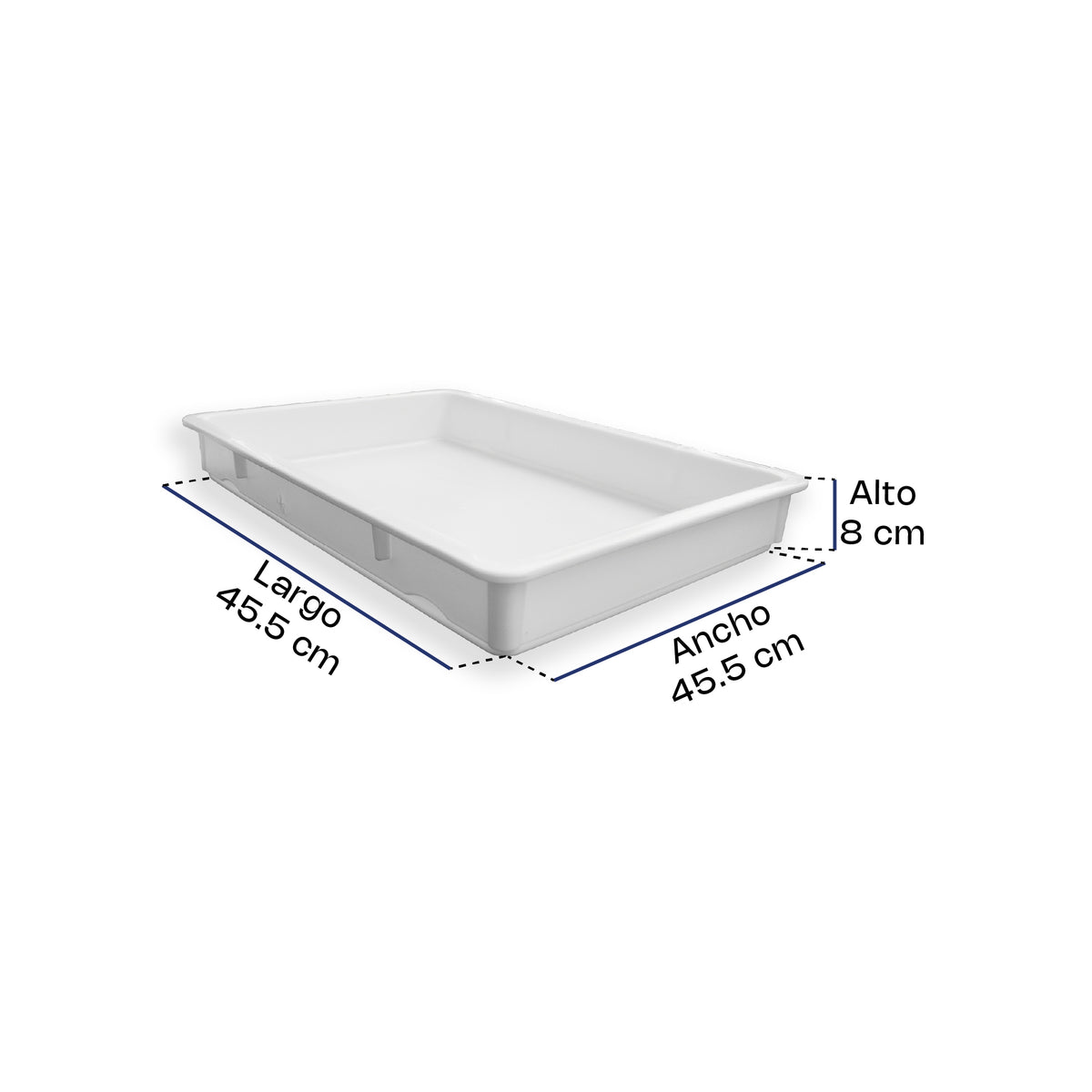 Caja de polipropileno para masa de pizza 3.1" | Rhino | Camapi-18ch
