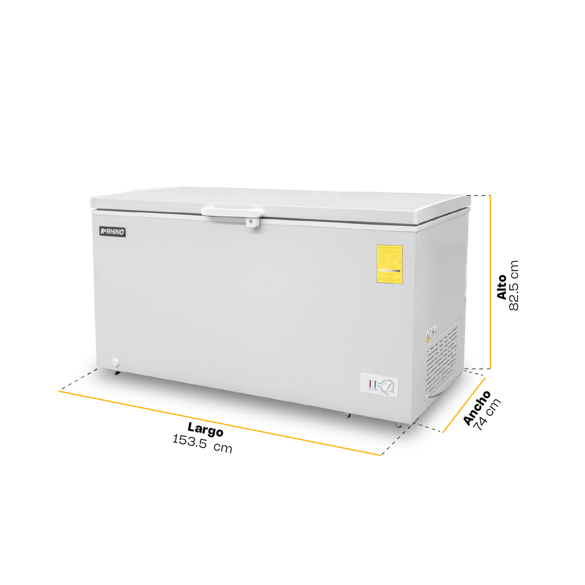 Congelador horizontal 16 ft³, temperatura | Rhino | Congeco-16