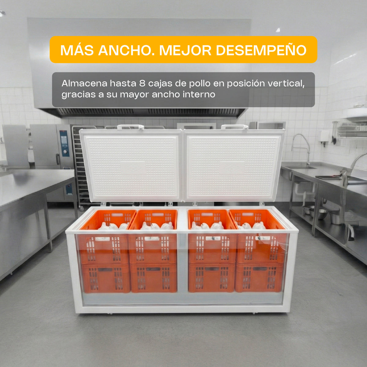 Congelador horizontal 24 ft³, temperatura | Rhino | Congeco-24x
