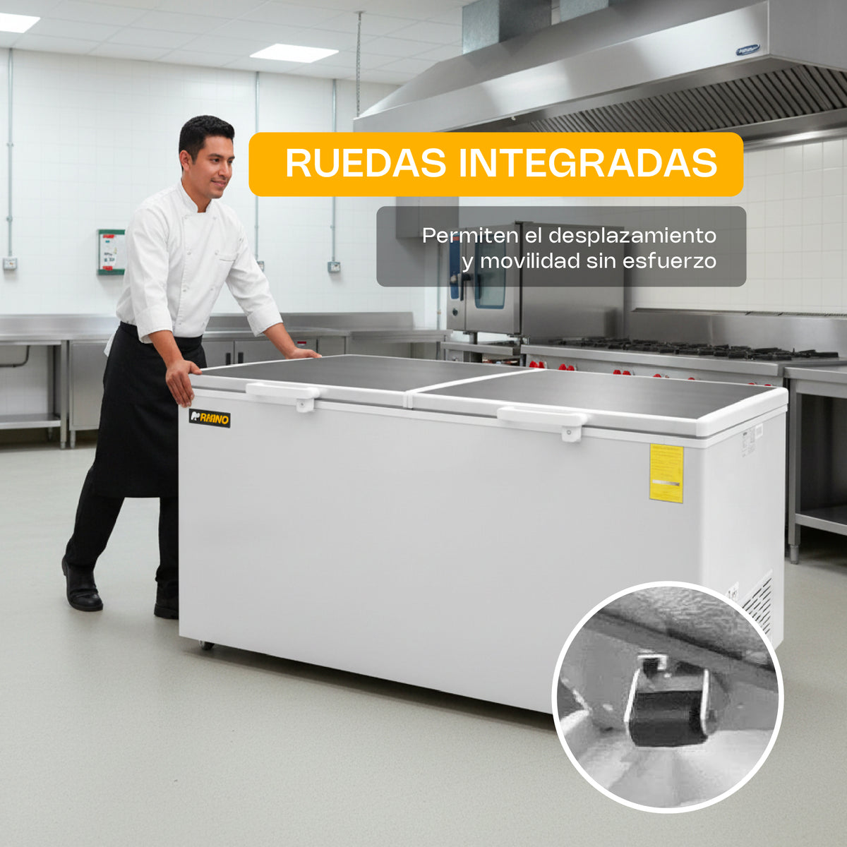 Congelador horizontal 24 ft³, temperatura | Rhino | Congeco-24x
