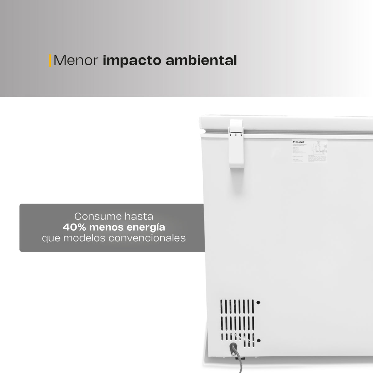 Congelador horizontal 5 ft³, temperatura | Rhino | Congeco-5