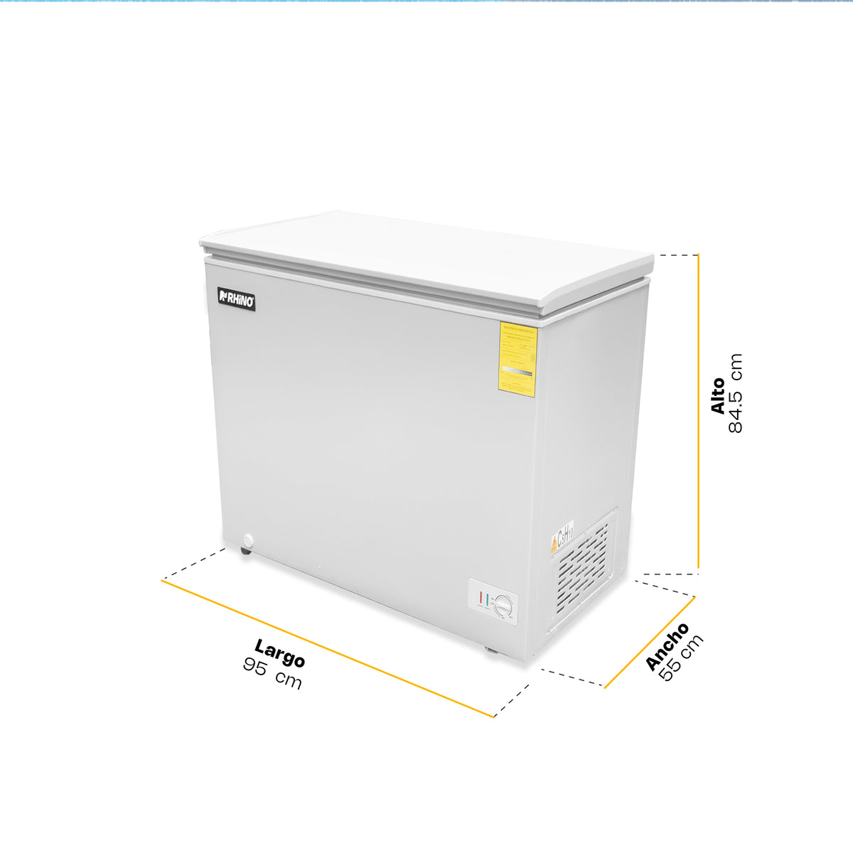 Congelador horizontal 7 ft³, temperatura | Rhino | Congeco-7