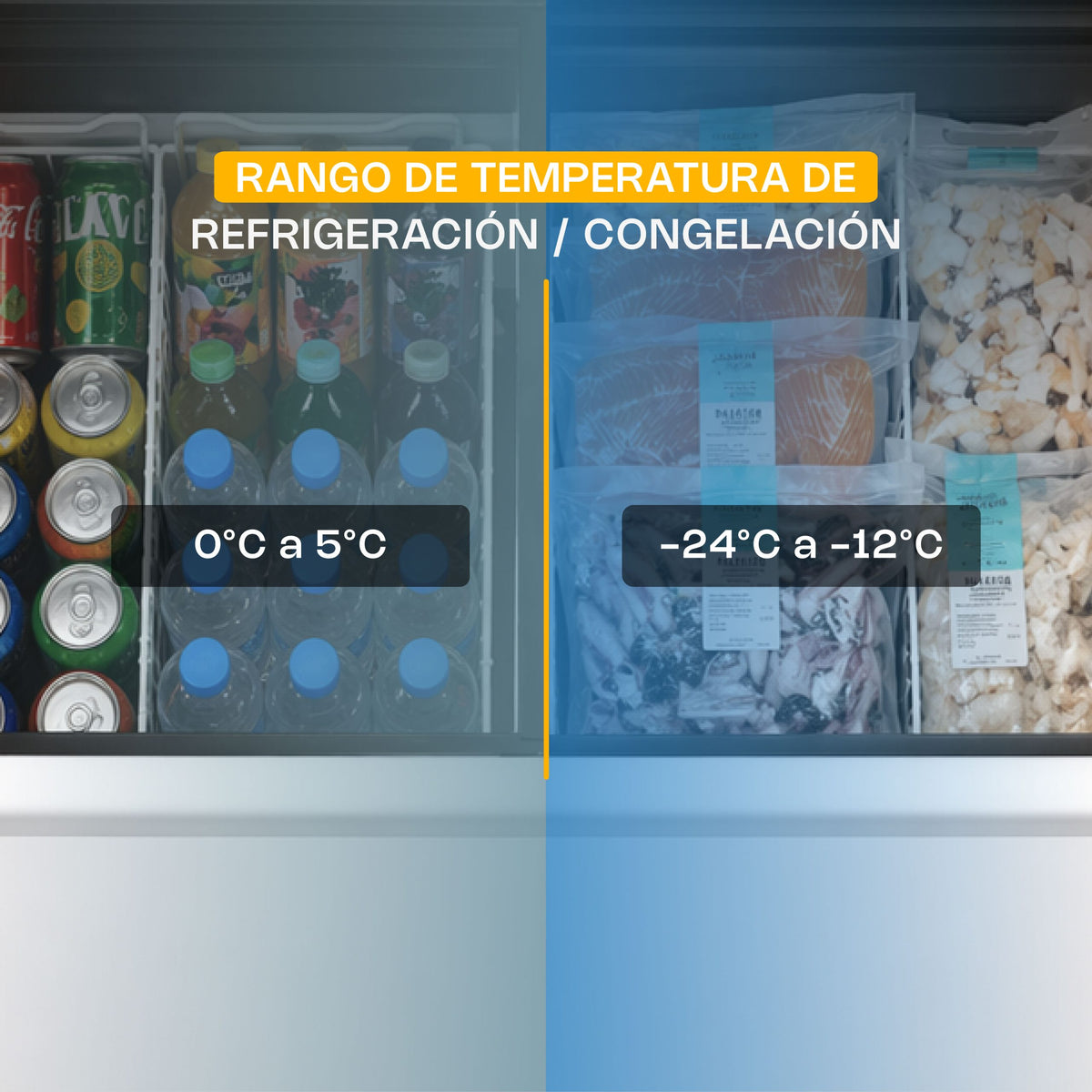 Congelador horizontal tapa de cristal curvo | Rhino | Congecri-10c