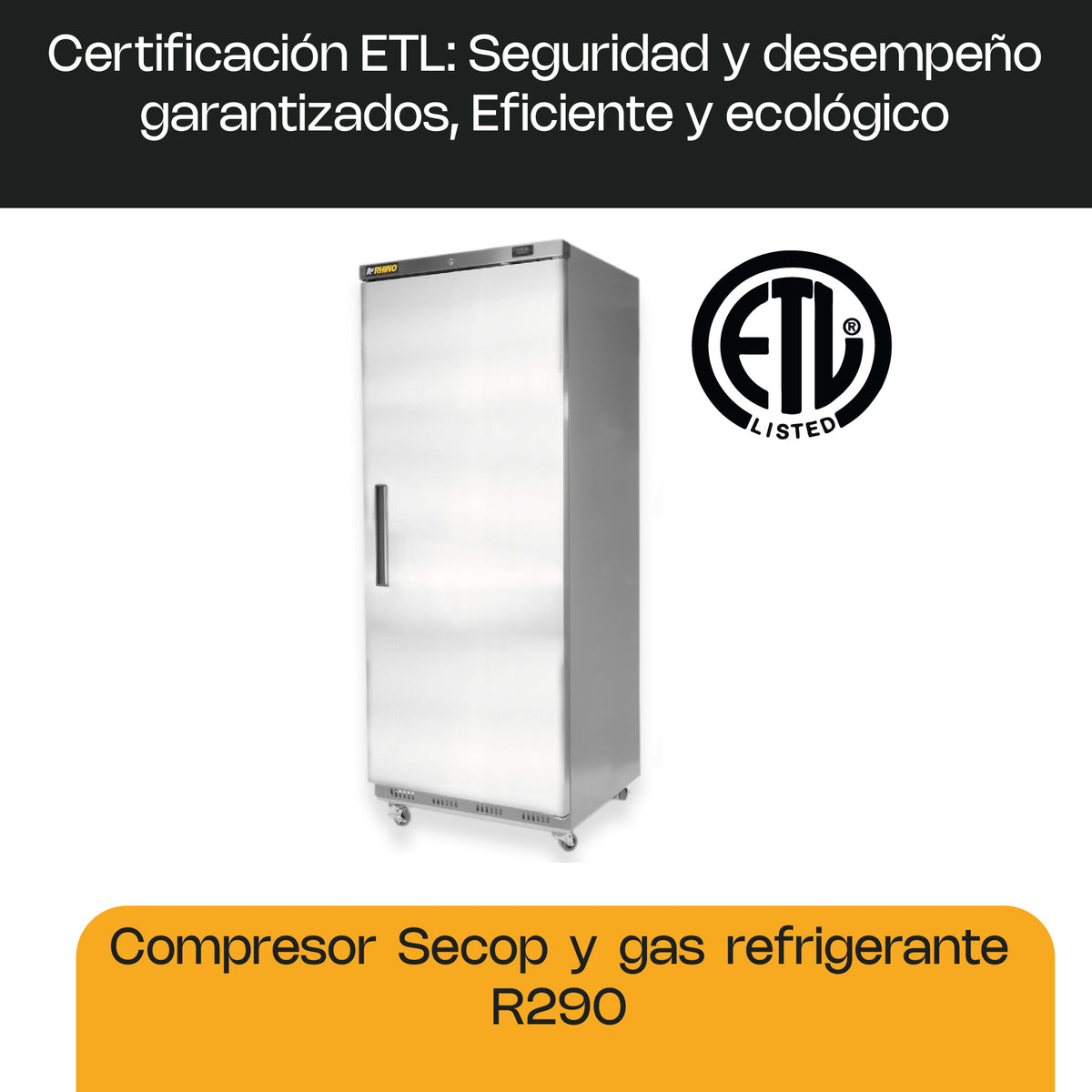 Conservador de congelados vertical puerta sólida | Rhino | Convesol-23