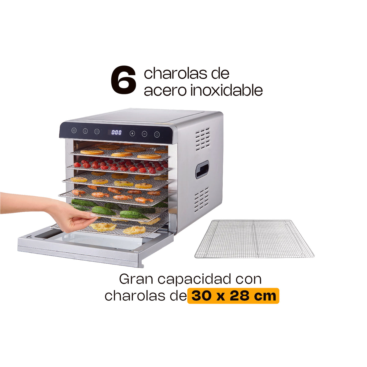 Charola | Charolas Plásticas / Cuerpo Plástico | Formato De Mesa | 6 Charolas | Uso Comercial | DESALI-6 | RHINO