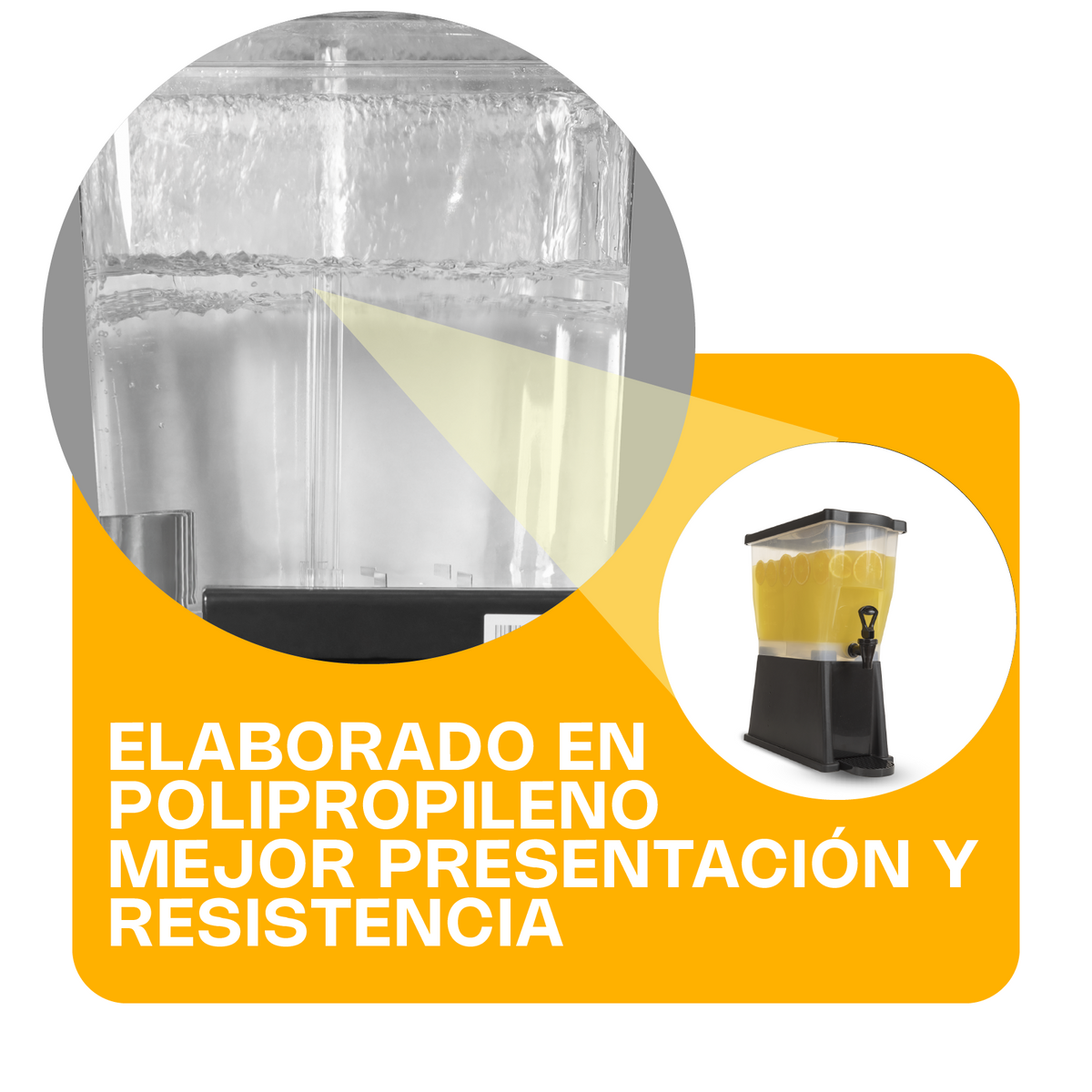 Dispensador de bebidas, capacidad de 13 litros | Rhino | Disbe-13