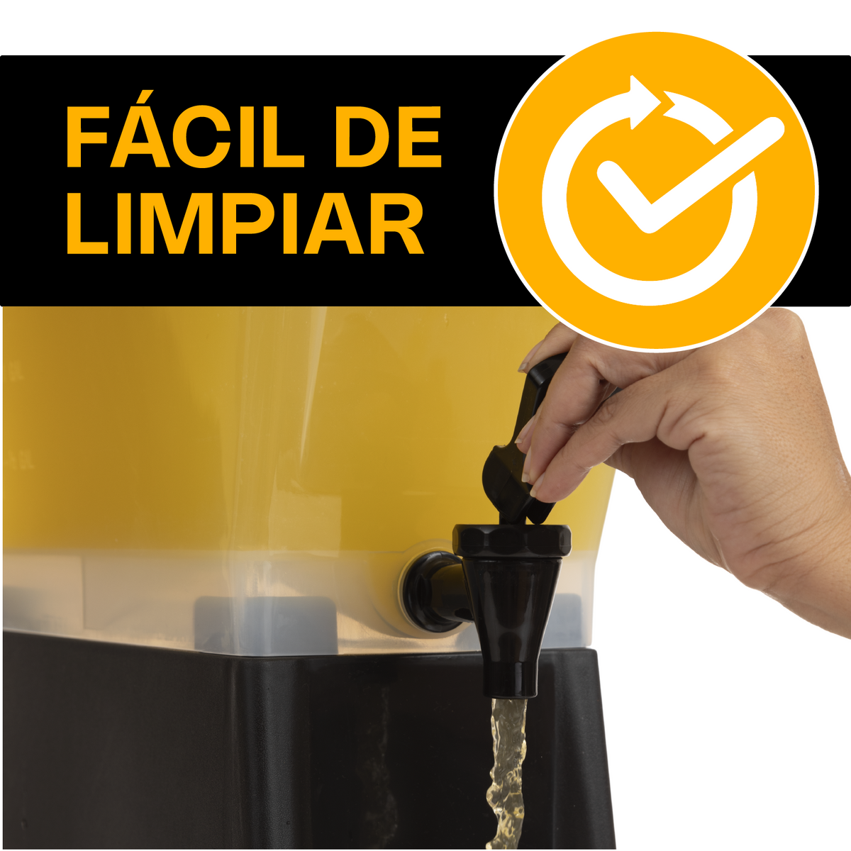 Dispensador de bebidas, capacidad de 13 litros | Rhino | Disbe-13