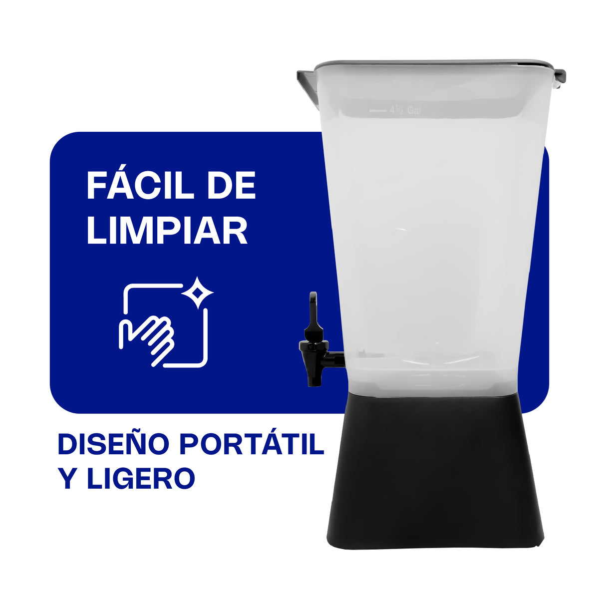 Dispensador de bebidas, capacidad de 19 litros | Rhino | Disbe-19