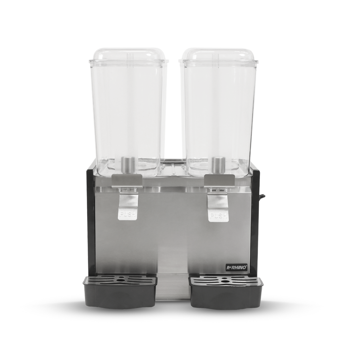 Dispensador De Bebidas Frías | Tanques De Policarbonato / Estructura Metálica | 2 Tanques | 2 Tanques De 18 L C/U | Uso Comercial | DISBEF-2T | RHINO