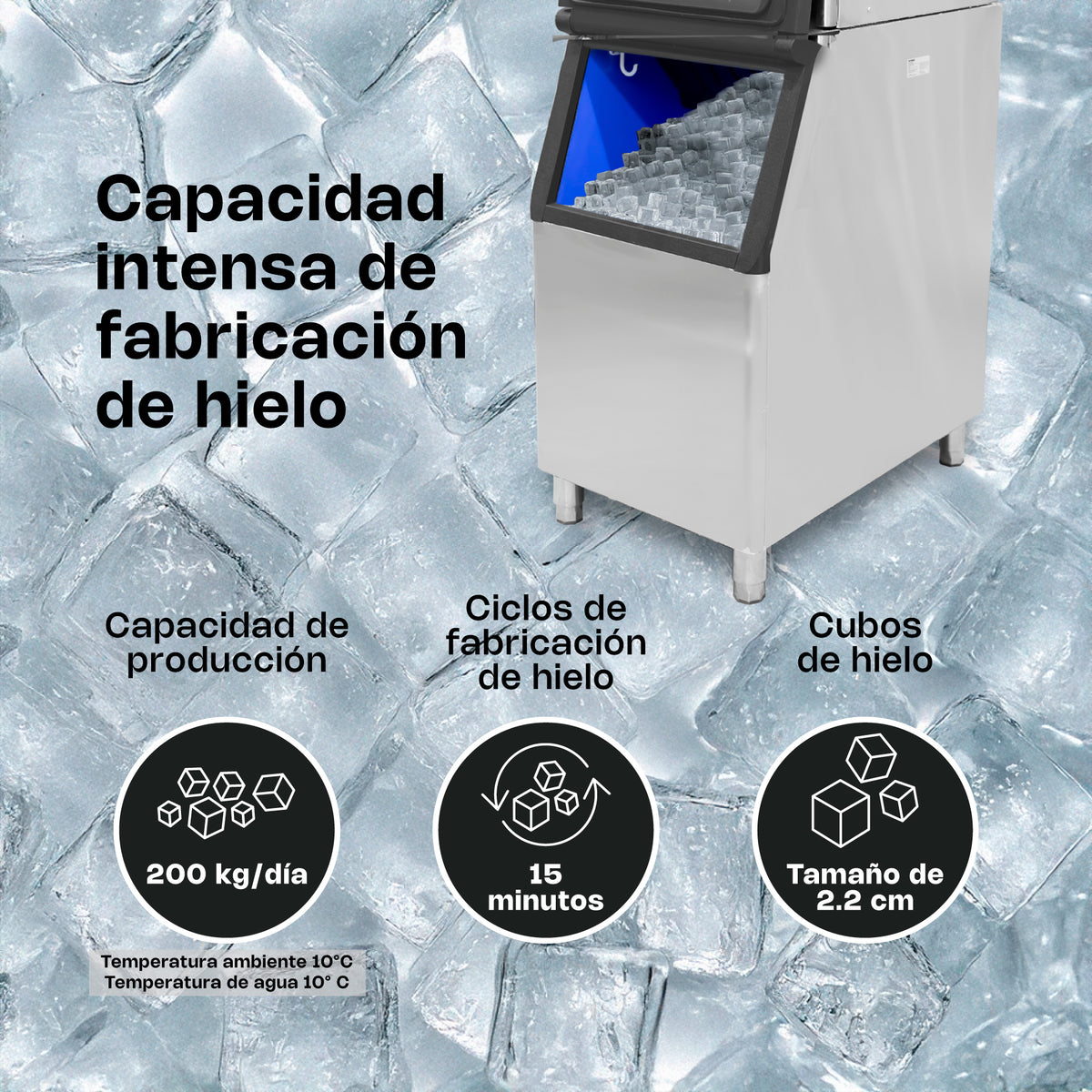 Fábrica de hielo, capacidad de producción diaria | Rhino | Fahiel-200