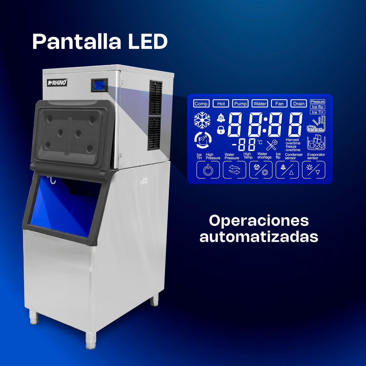 Fábrica de hielo, capacidad de producción diaria | Rhino | Fahiel-200