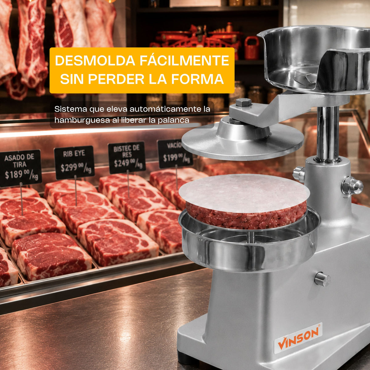 Formador de hamburguesas con diámetro 130 mm | Rhino | Fham-13