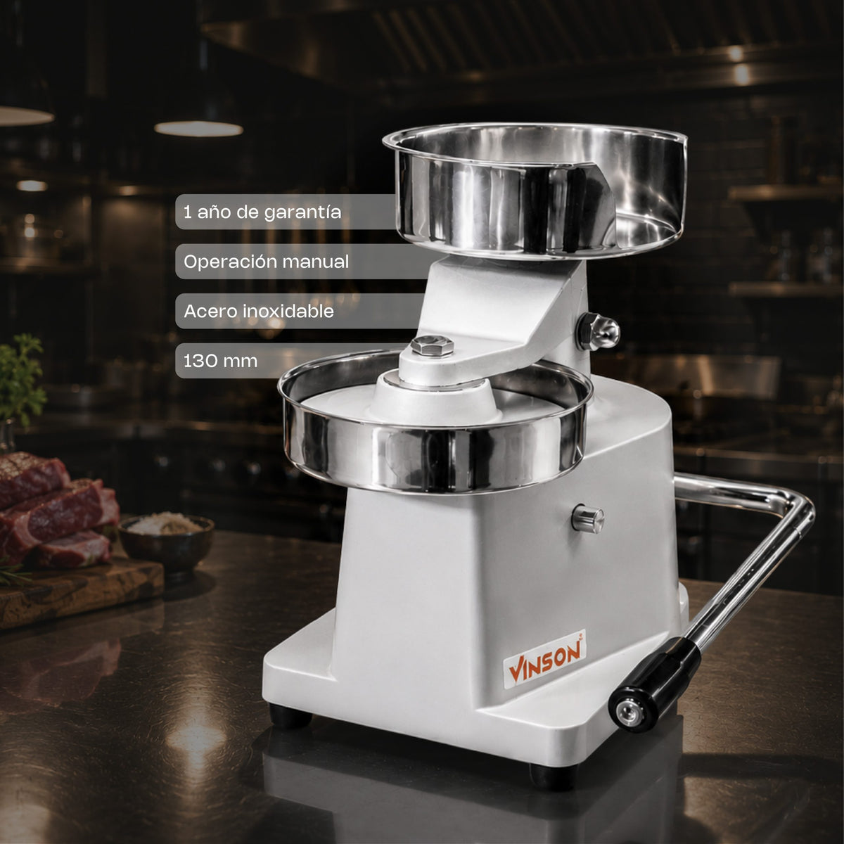 Formador de hamburguesas con diámetro 130 mm | Rhino | Fham-13