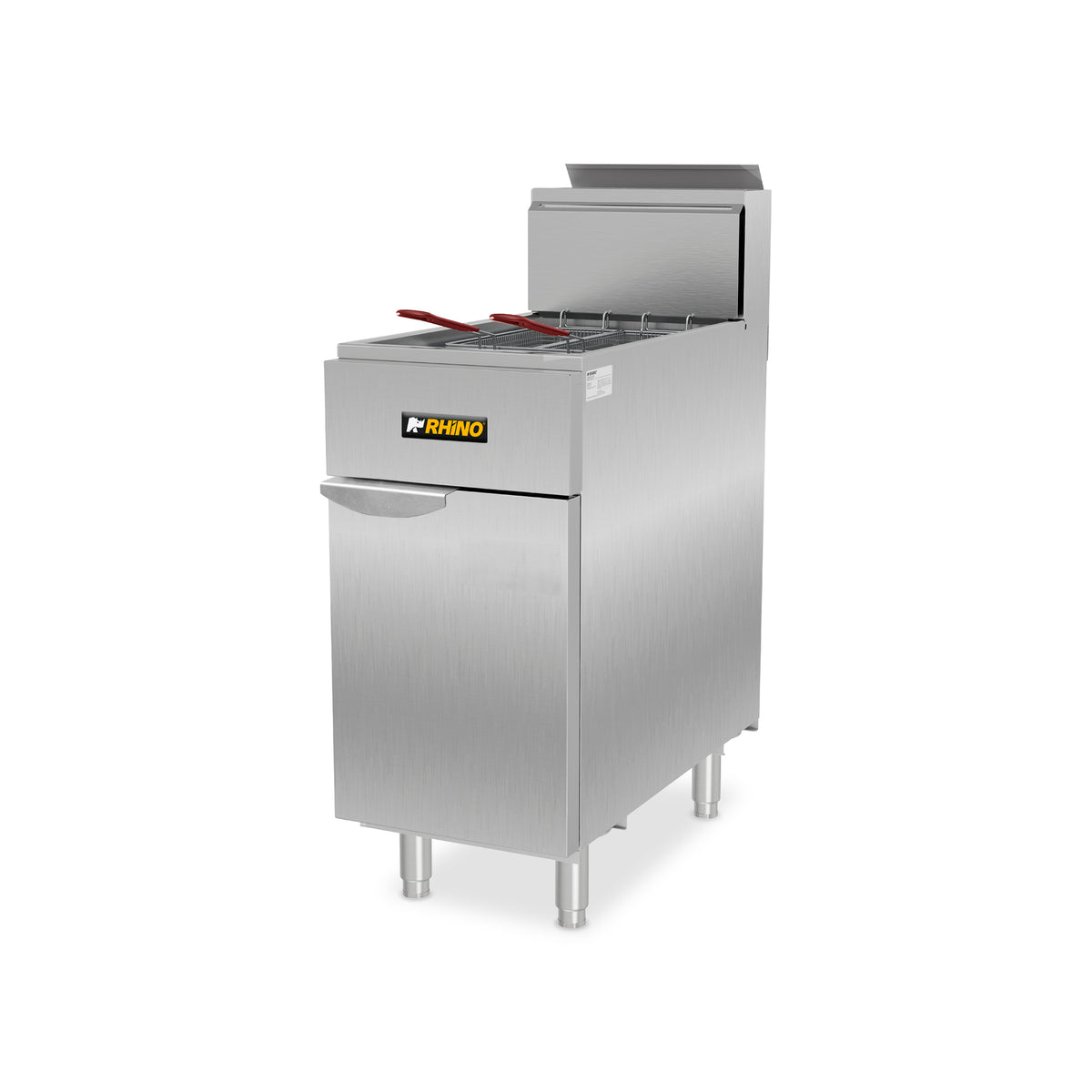 Freidora a gas LP, capacidad de 22 l, 3 quemadores | Rhino | Frei-22lp