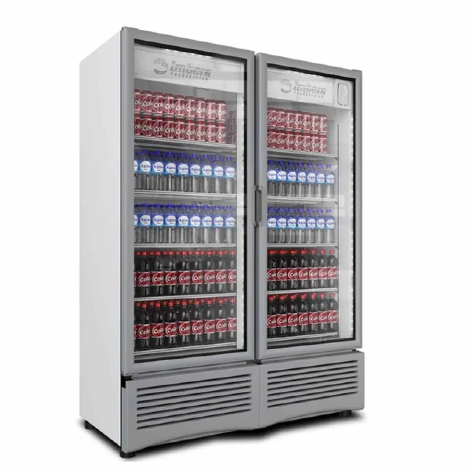 Enfriador Vertical Comercial Doble Puerta Blanco con LED | IMBERA | G342 2PTAS
