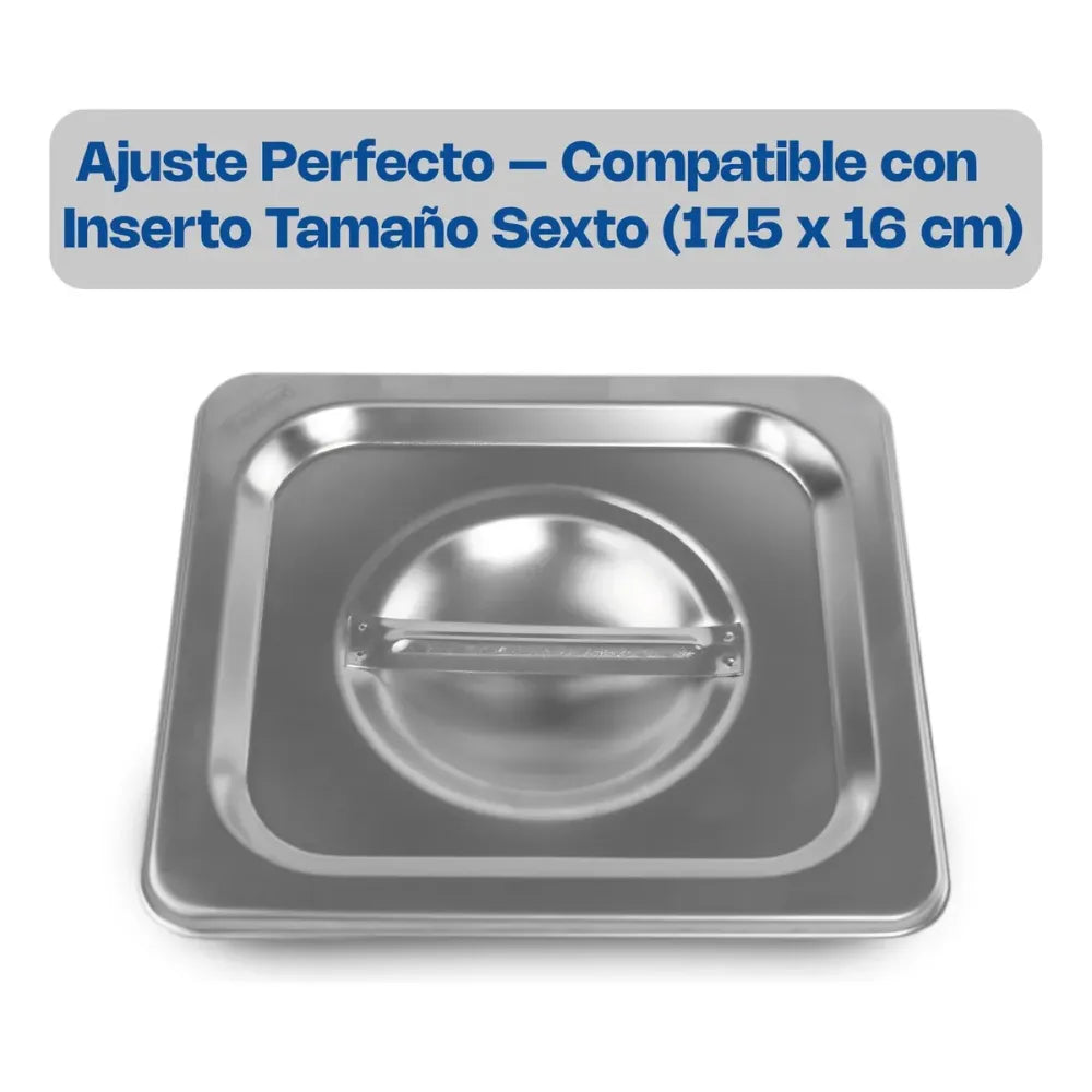 TAPA  ACERO INOXIDABLEIDABLE | 17.5 X 16 CM | USO PROFESIONAL | CALEDONIA TASE-COM