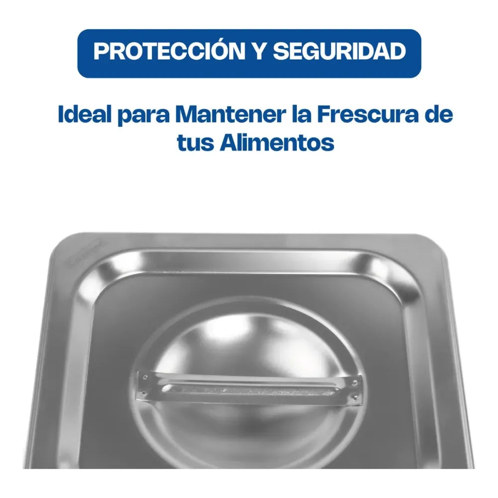 TAPA  ACERO INOXIDABLEIDABLE | 17.5 X 16 CM | USO PROFESIONAL | CALEDONIA TASE-COM