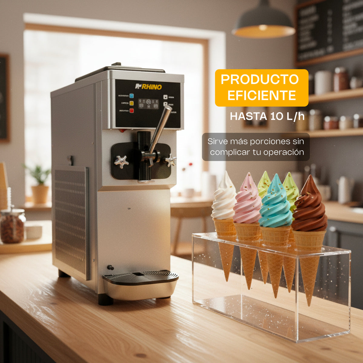 Máquina de helado de mostrador 10 l/h | Rhino | Hela-10