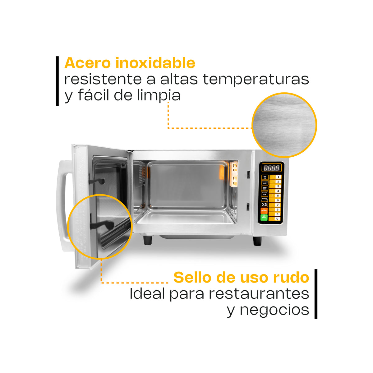Horno de microondas 0.9 pies digital | Rhino | Homic-09d