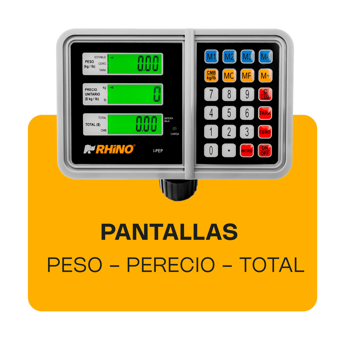 Indicador para báscula electrónica, peso, precio | Rhino | I-pep
