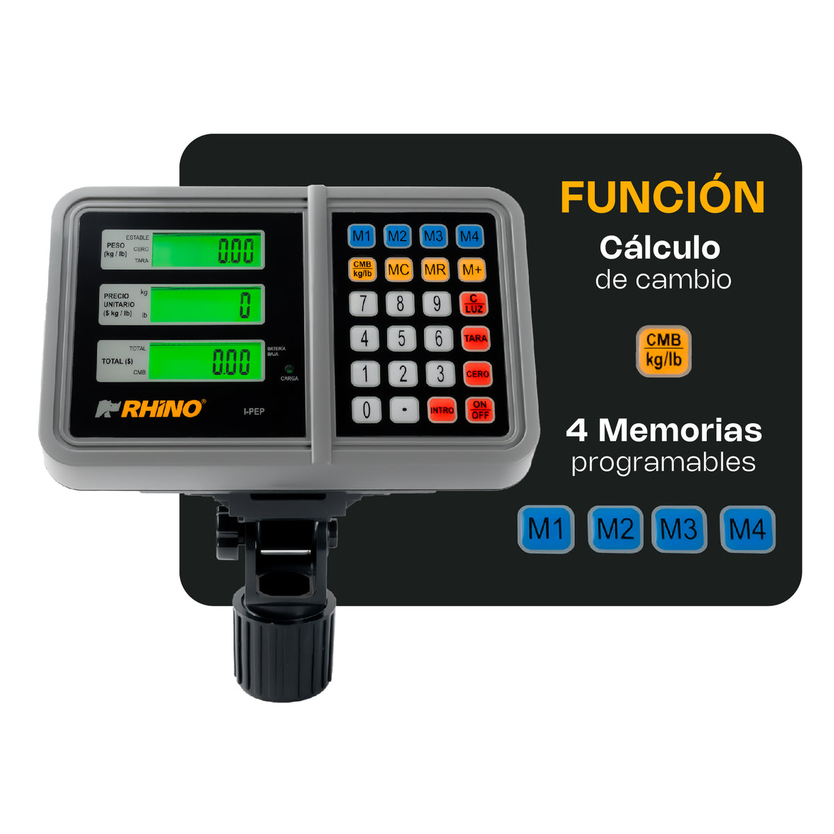 Indicador para báscula electrónica, peso, precio | Rhino | I-pep