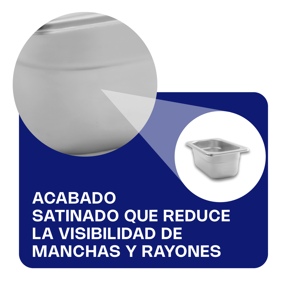 Inserto de acero inoxidable, tamaño noveno 11 cm | Rhino | Inan-2.5