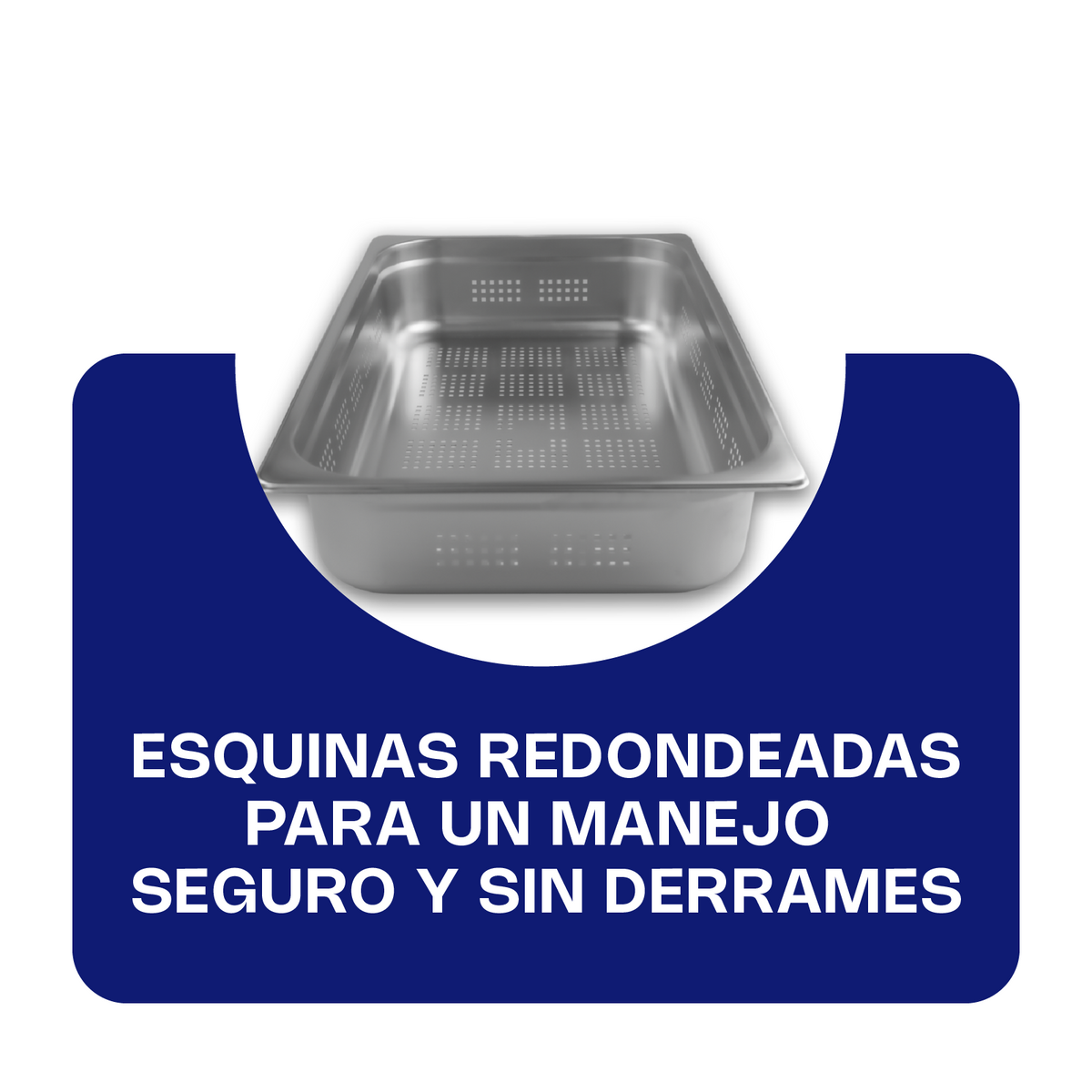 Inserto de acero inoxidable perforado, tamaño entero | Rhino | Inape-4