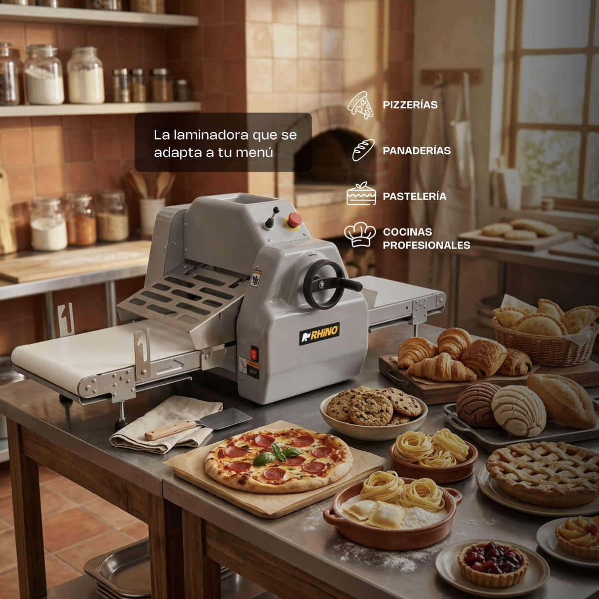 Laminadora de mesa con bandas reversibles 375 w | Rhino | Lamba-169m