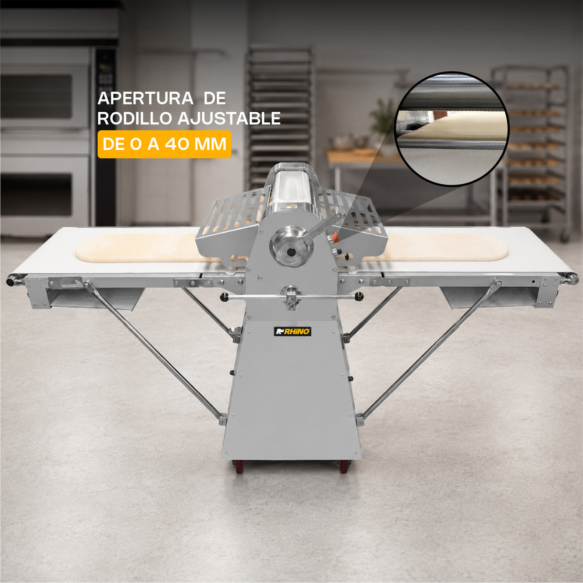 Laminadora de piso con bandas reversibles 550 w | Rhino | Lamba-274p