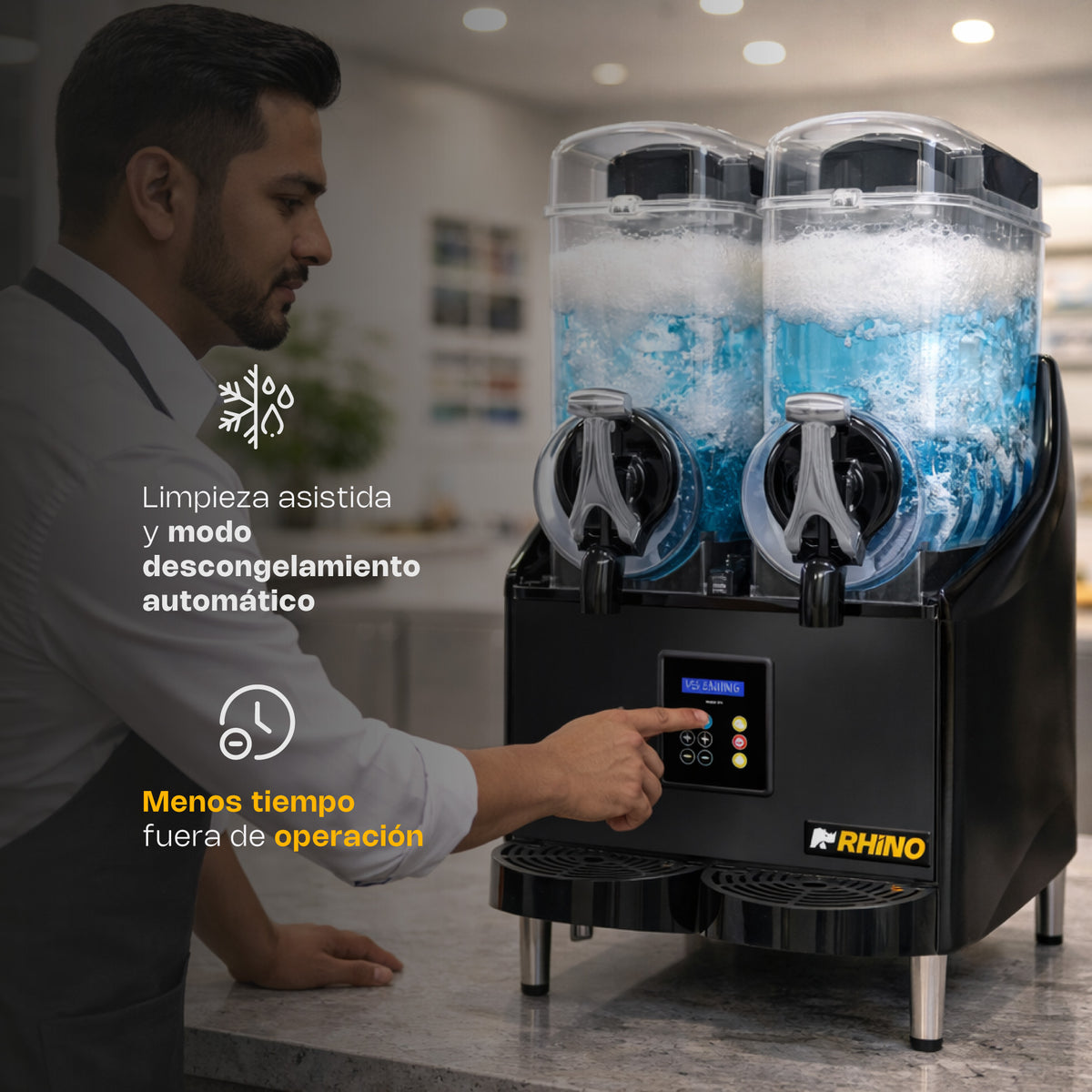 Máquina granizadora premium con capacidad de 24 l | Rhino | Magra-2tx