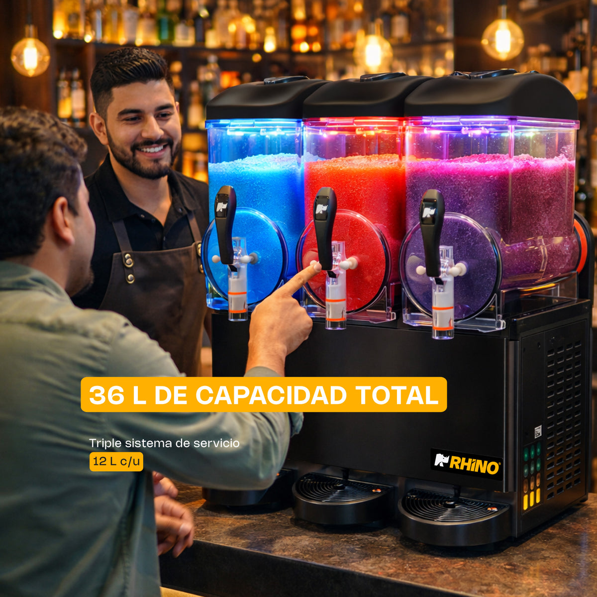 Máquina granizadora con capacidad de 36 l | Rhino | Magra-3t
