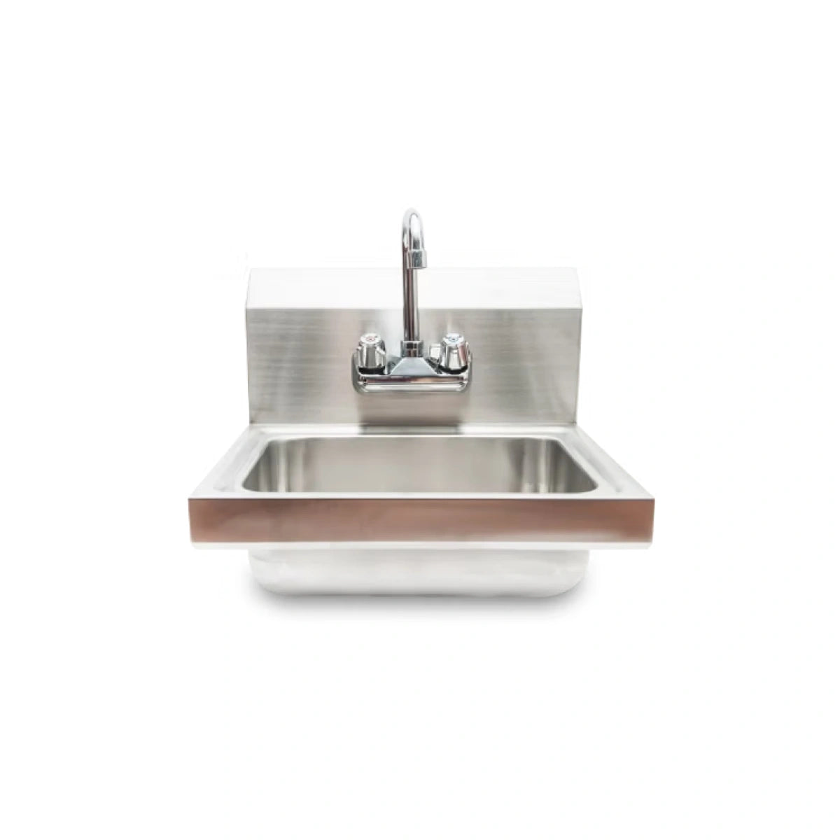 Lavamanos A Pared De Acero Inoxidable 43X38 Cms Con Grifo | Acero Inoxidable | 43 X 38 Cm | Para Uso Comercial | MCEQL17 | CONCASSE