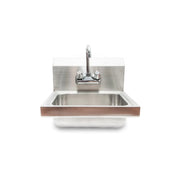 Lavamanos A Pared De Acero Inoxidable 43X38 Cms Con Grifo | Acero Inoxidable | 43 X 38 Cm | Para Uso Comercial | MCEQL17 | CONCASSE