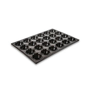 Charola Muffin Aluminio 24 Teflon | Aluminio Con Recubrimiento Antiadherente | 35 X 26 X 3 Cm | Para Uso Comercial | MCPALMUFNS24 | CONCASSE