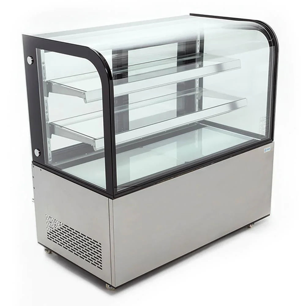 VITRINA REFRIGERADA DE PISO CON CRISTAL CURVO DE 120 CM DE FRENTE | ARC-370Y