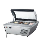 BASE CONGELADA PARA HELADOS DE 4 INSERTOS DE SOBRE MESA CON TAPA | RTD-67L