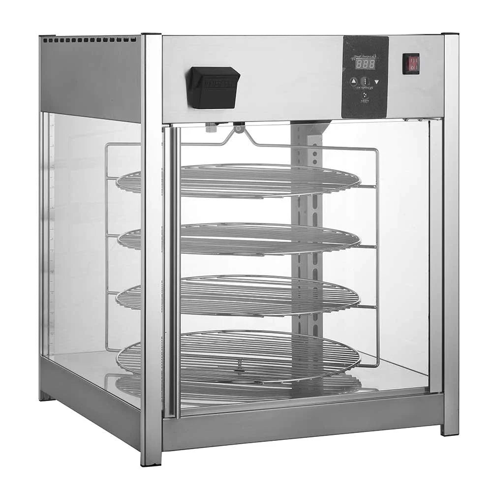 EXHIBIDOR Y CALENTADOR DE PIZZAS CON HUMEDAD | RTR-158L