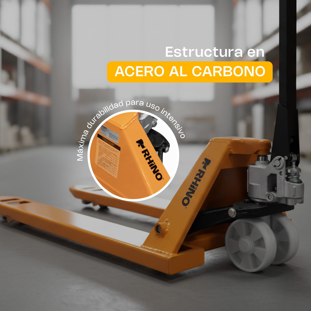 Patín hidráulico, 3 T, estructura reforzada | Rhino | Pathid-3t