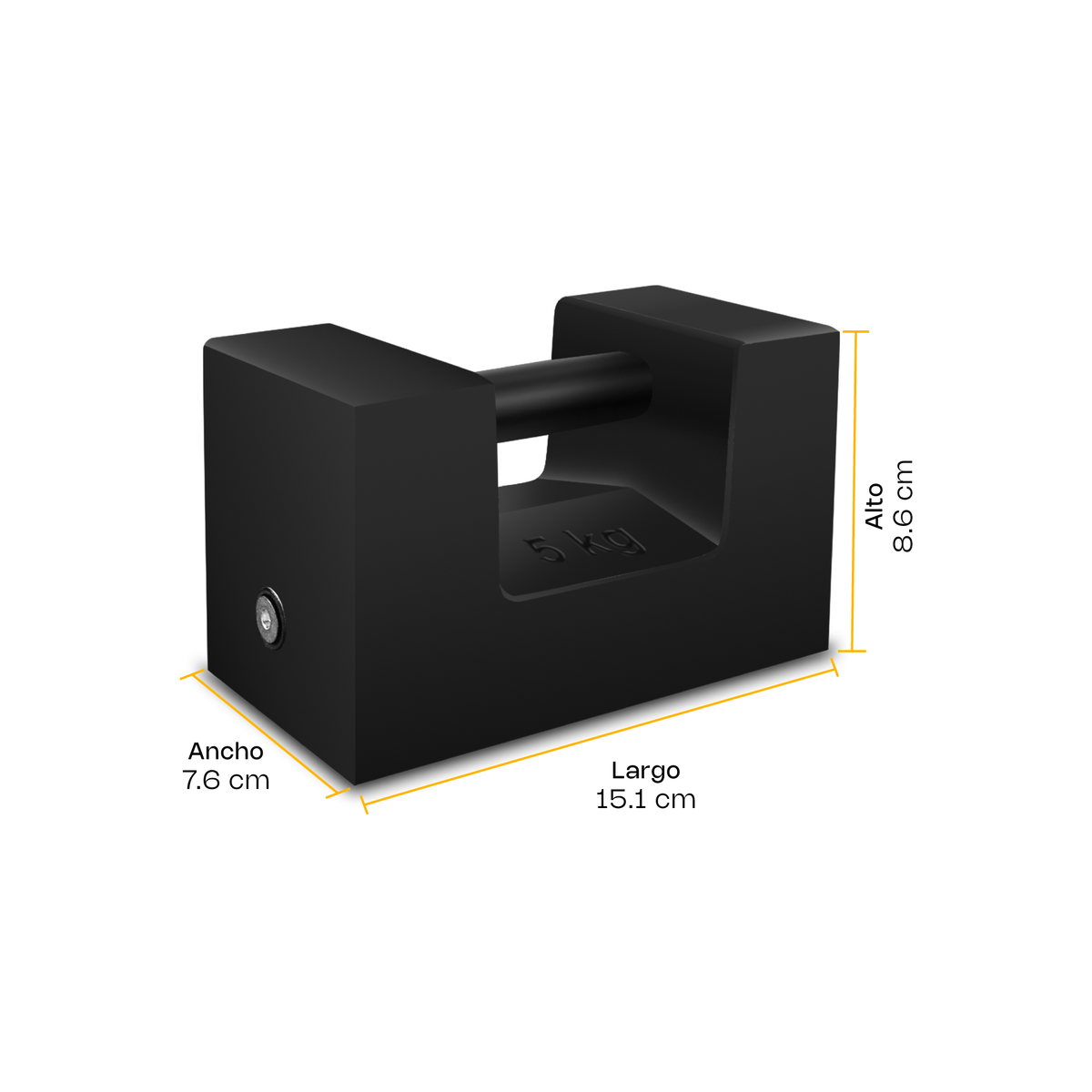 Pesa patrón de hierro fundido de alta densidad 5 kg | Rhino | Pesa-5s