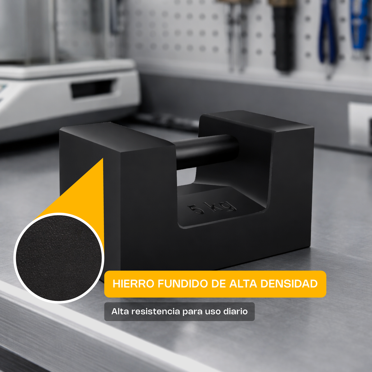Pesa patrón de hierro fundido de alta densidad 5 kg | Rhino | Pesa-5s