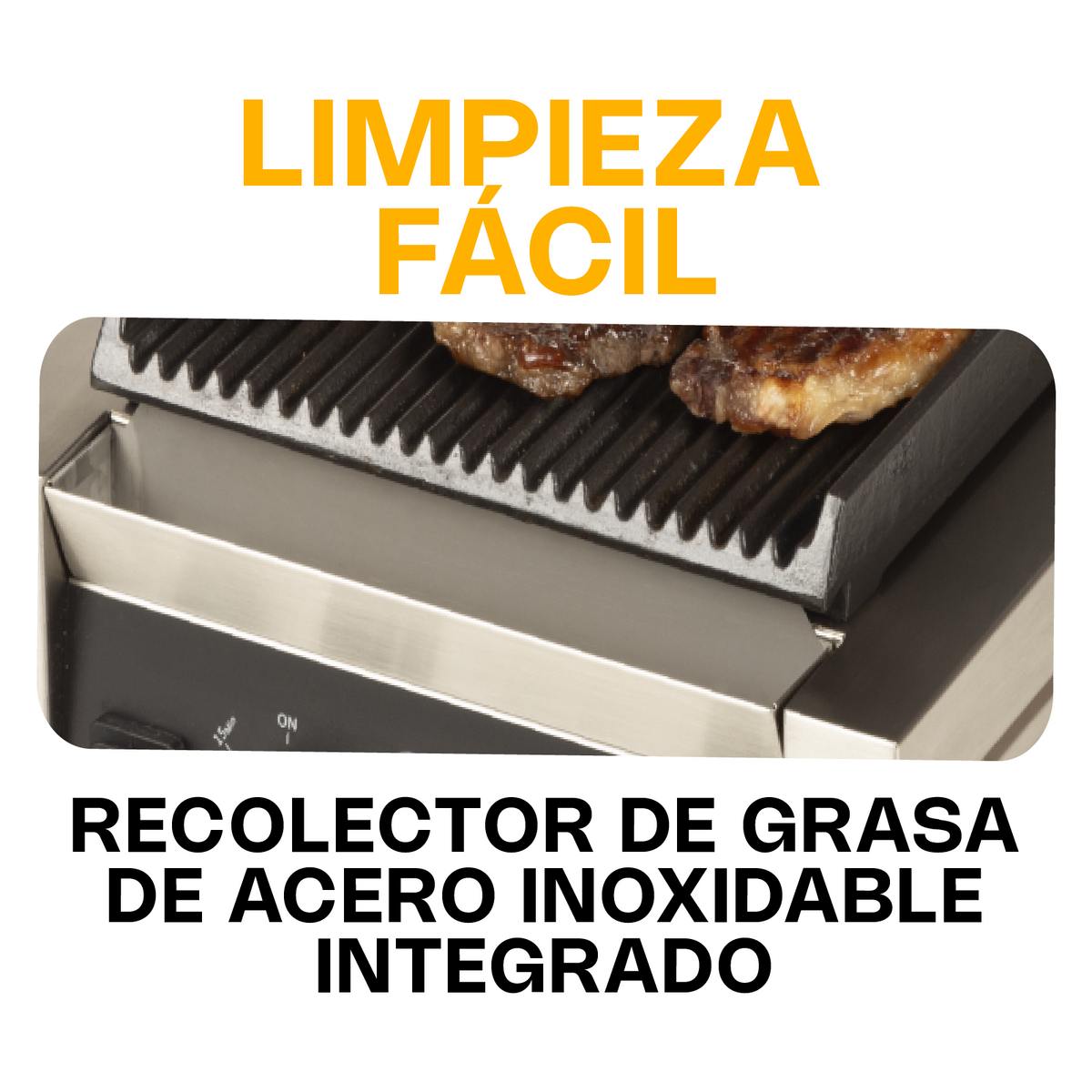 Plancha Panini | Placas De Hierro Fundido / Estructura Metálica | Planchas 20.5 X 21.5 Cm | Doble Plancha | Uso Comercial | PLANPA-1800 | RHINO