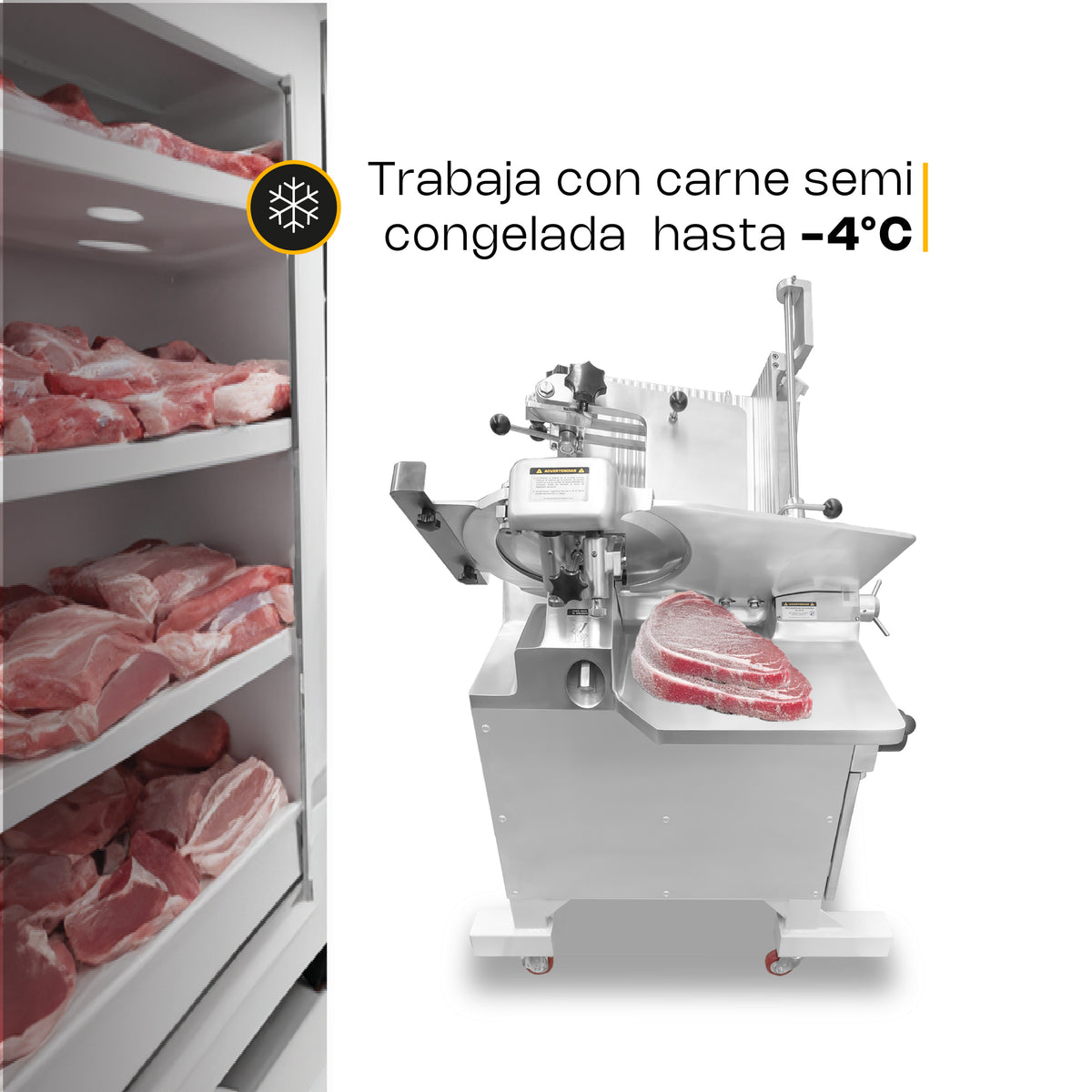 Rebanadora automática para carne semi congelada | Rhino | Rebac-363