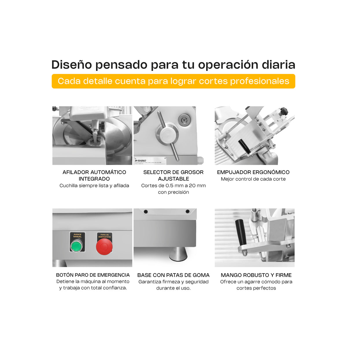Rebanadora de engranes para carne semi congelada | Rhino | Reben-350