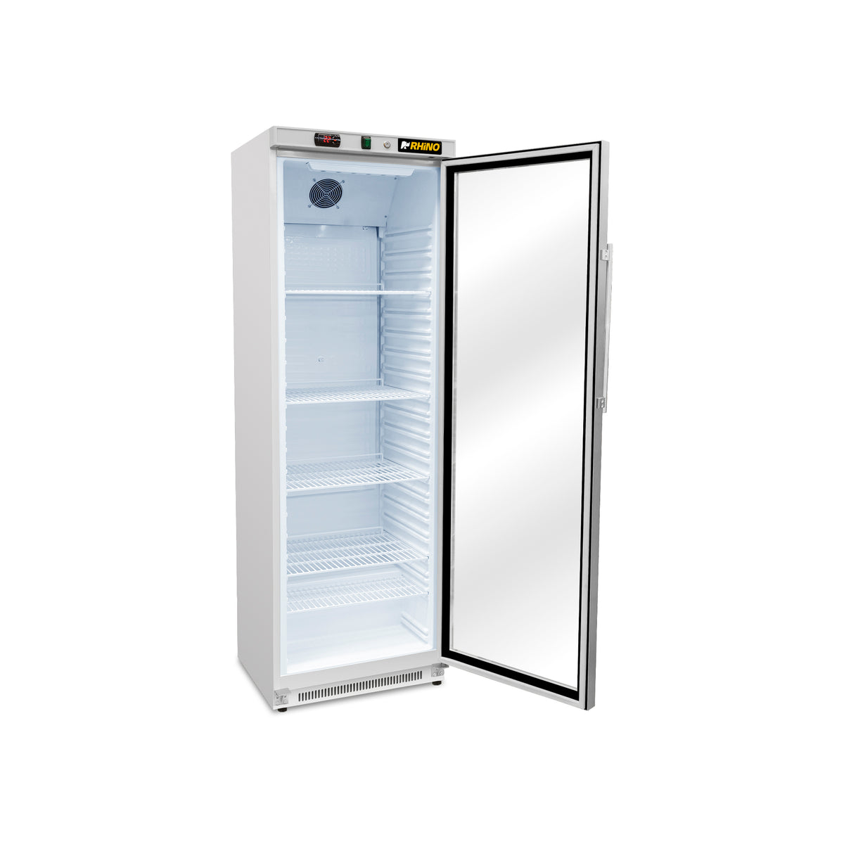Refrigerador vertical puerta de cristal 13 ft³ | Rhino | Reveab-13c