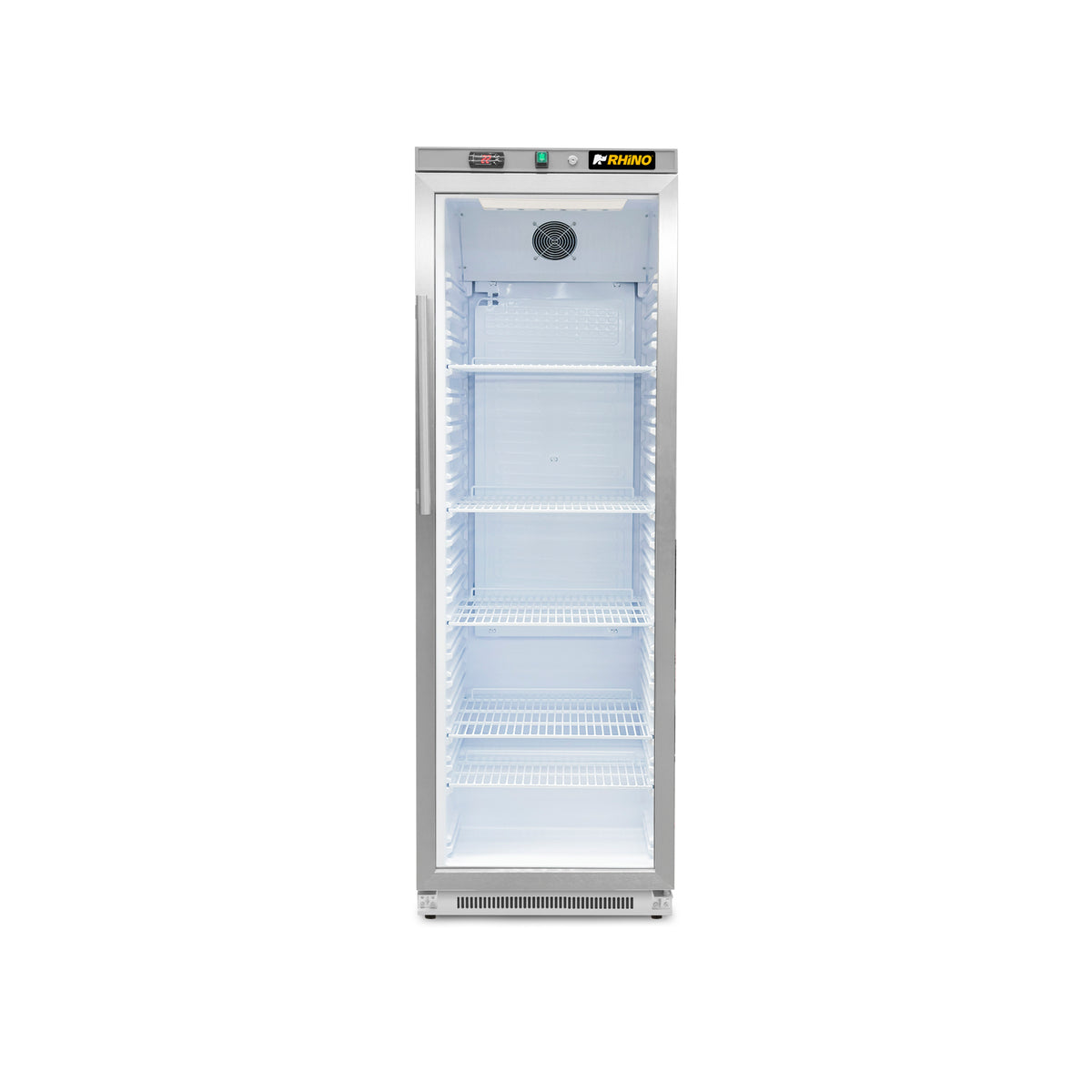 Refrigerador vertical puerta de cristal 13 ft³ | Rhino | Reveab-13c