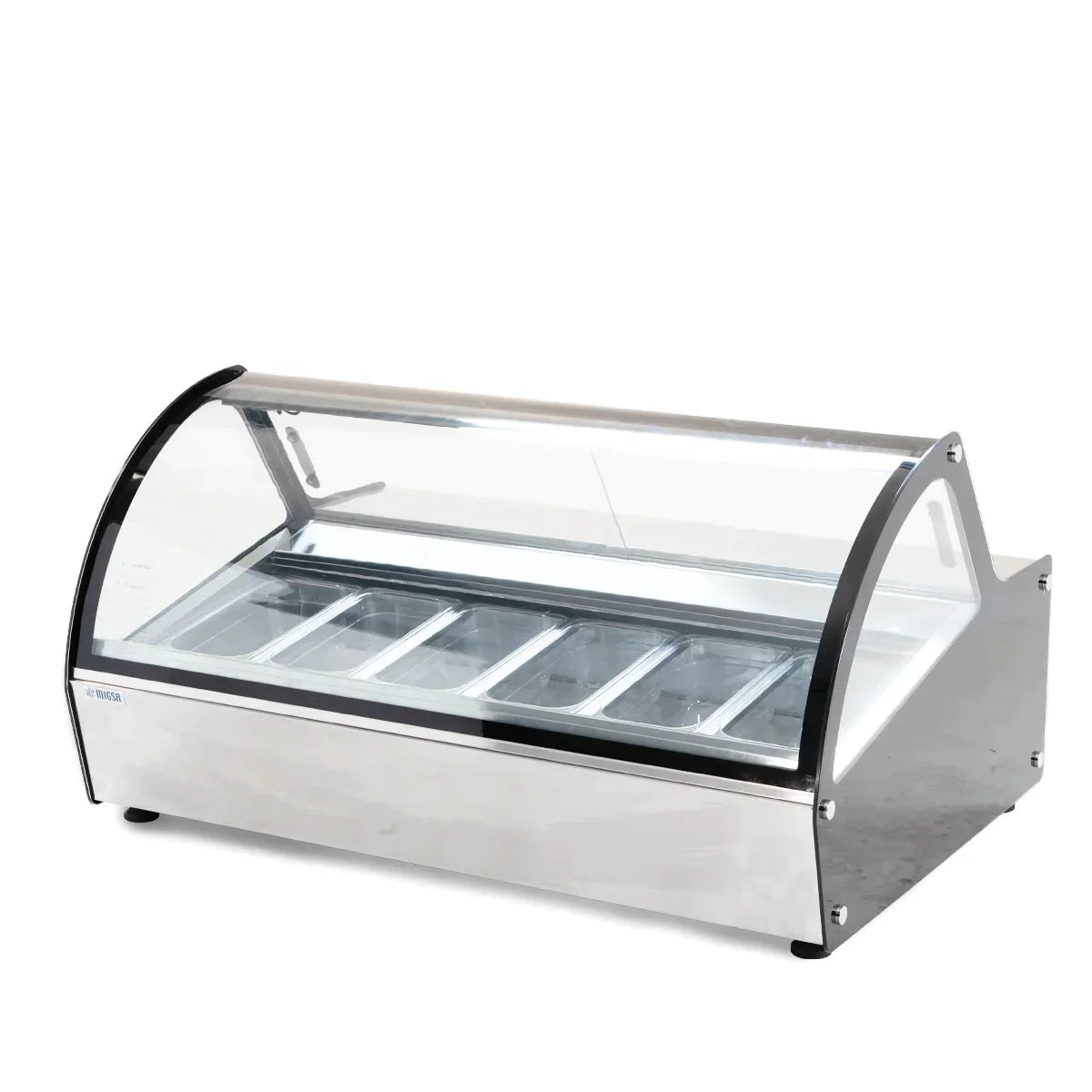 VITRINA EXHIBIDORA DE HELADOS DE 6 INSERTOS SOBRE MOSTRADOR | RTD-122L-1