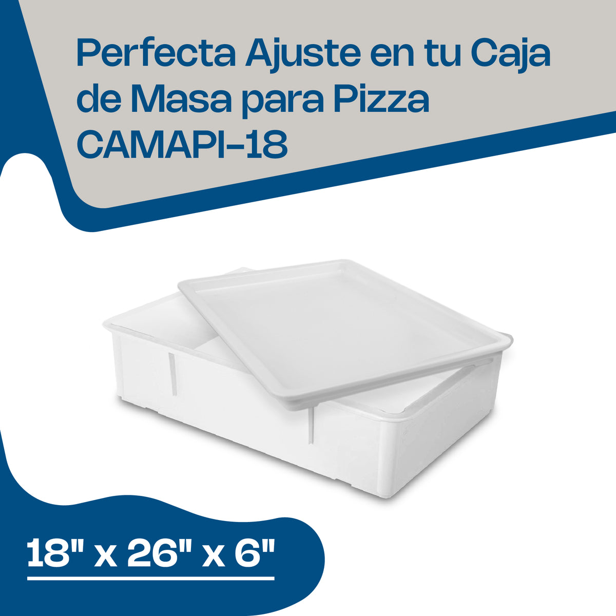 Tapa de polipropileno para caja de pizza 6" | Rhino | Tacamapi-18