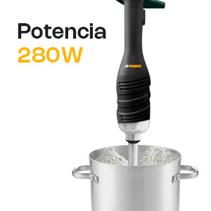 Turbolicuador | Acero Inoxidable | Formato De Inmersión | Uso Para Licuado Y Mezcla | Uso Comercial | TURLIC-280 | RHINO
