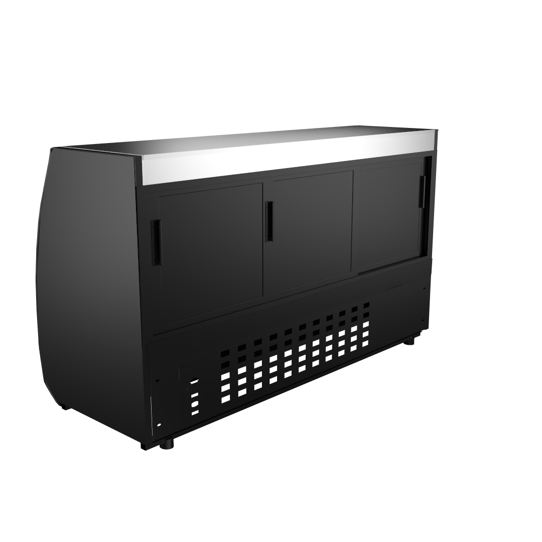 Vitrina Carnicera Refrigerada Curva 200 cm | VCR-200